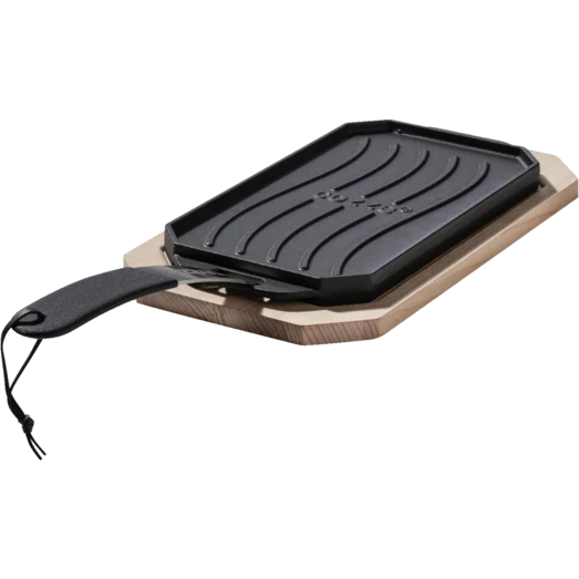 Cozze Støbejernspande Med Træbakke 165x330 Mm 2 Cozze Støbejernspande Med Træbakke 165x330 Mm - Billede 2