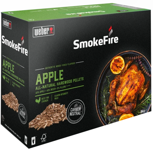 Weber SmokeFire Træpiller æble 8 Kg 1 Weber SmokeFire Træpiller æble 8 Kg
