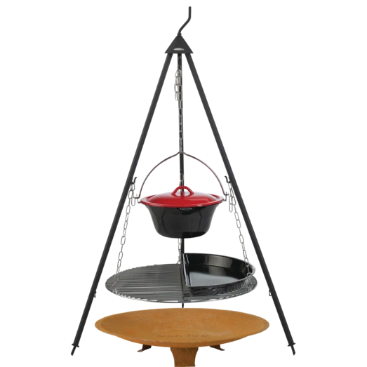 Bon-Fire Basis Bålsæt Med Bålfad, Gryde Og BBQ-pande 1 Bon-Fire Basis Bålsæt Med Bålfad, Gryde Og BBQ-pande