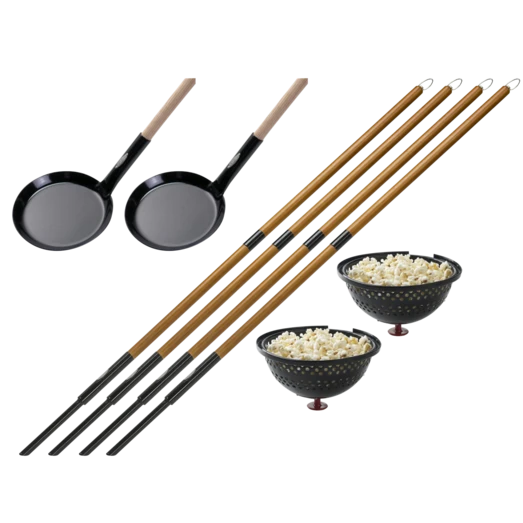 Bon-Fire Tilbehørssæt Med 4 Snobrødspinde, 2 Pandekagepander Og 2 Poptop 1 Bon-Fire Tilbehørssæt Med 4 Snobrødspinde, 2 Pandekagepander Og 2 Poptop