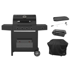 Dangrill Heimdal 410 PS Gasgrill Med Betræk, Rotisseri, Kurv Og Grillbakke