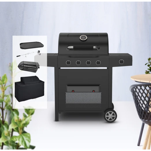 Dangrill Heimdal 410 PS Gasgrill Med Betræk, Rotisseri, Kurv Og Grillbakke 3 Dangrill Heimdal 410 PS Gasgrill Med Betræk, Rotisseri, Kurv Og Grillbakke - Billede 3