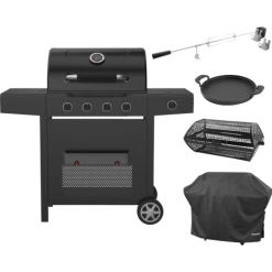 Dangrill Heimdal 410 PS Gasgrill M/overtræk, Grillpande, Rotisseri Og Rotisserikurv