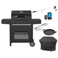 Dangrill Heimdal 410 PS Gasgrill M/overtræk, Pande, Tang, Rotisseri Og Termometer