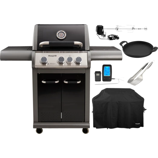 Dangrill Valhal 310 CS Gasgrill Med Betræk, Pande, Tangsæt, Rotisseri Og Termometer 1 Dangrill Valhal 310 CS Gasgrill Med Betræk, Pande, Tangsæt, Rotisseri Og Termometer