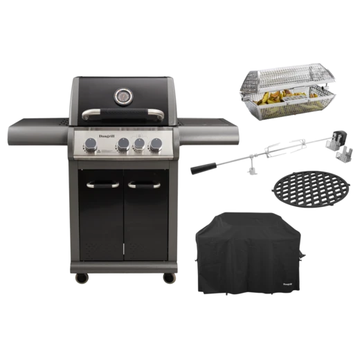 Dangrill Valhal 310 CS Gasgrill Med Betræk, Rotisseri Og Kurv 1 Dangrill Valhal 310 CS Gasgrill Med Betræk, Rotisseri Og Kurv